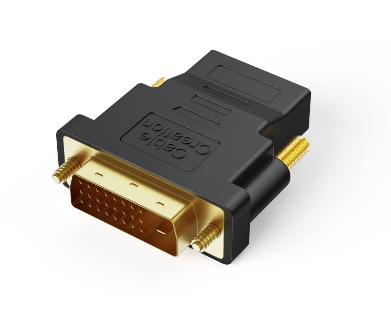 CableCreation DVI to HDMI Adapter, Bi-Directional DVI Male to HDMI Female Converter, Support 1080P, 3D for PS5,PS4,TV Box,Blu-ray,Projector,HDTV â€¦ - Image 1